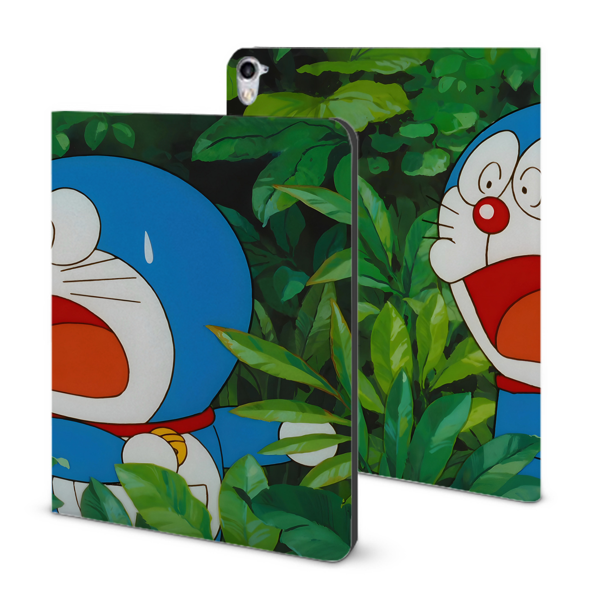 （画像用） ドラえもん Doraemon IPad ケース ブック型 PUレザー TPU 耐衝撃 軽量 薄型 ペン収納なし 全面保護 IPad 各モデル対応